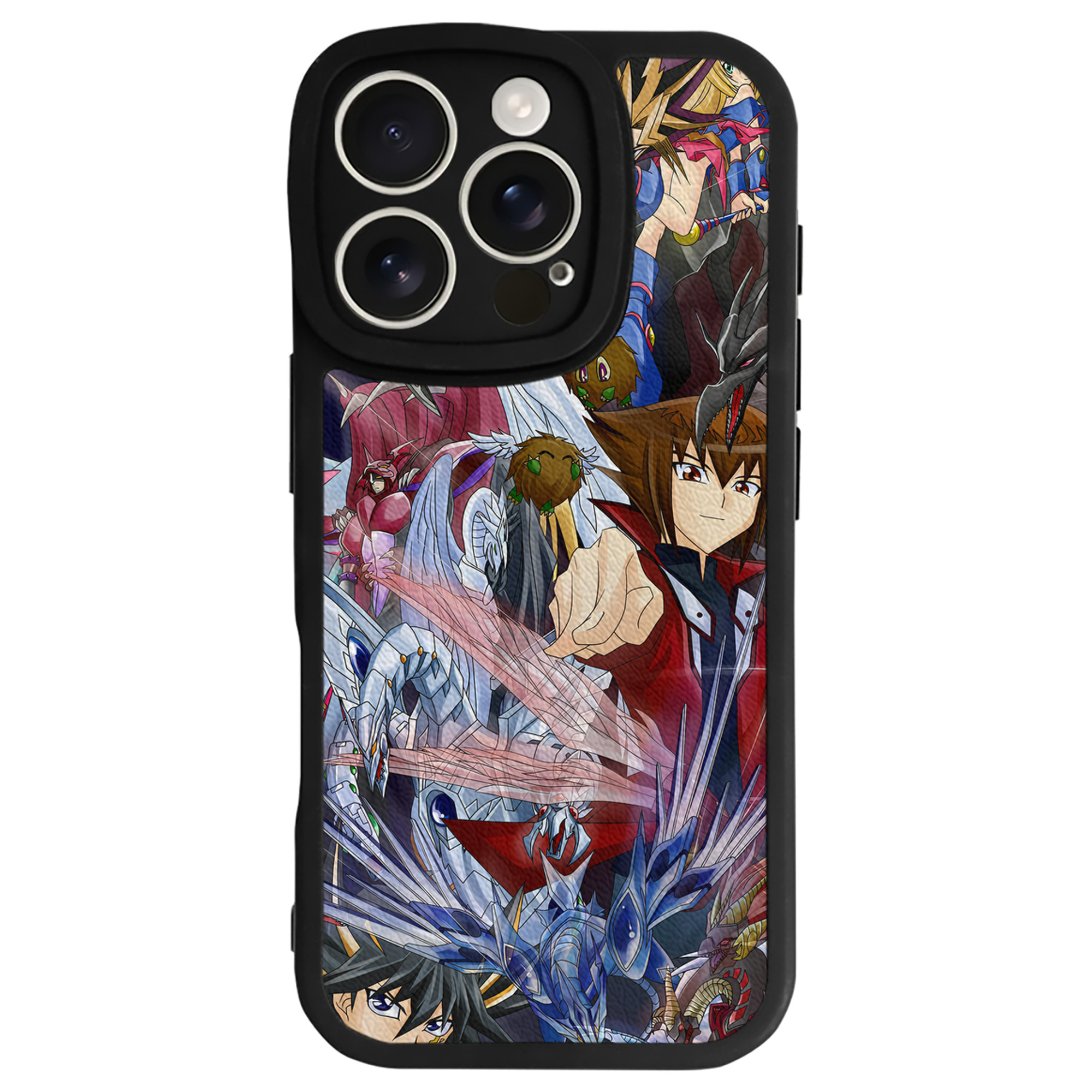 （画像用） 遊☆戯☆王 Yu-Gi-Oh! 【iPhone 16シリーズ対応】シリコンスマホケース（レザー調） 材質：シリコン